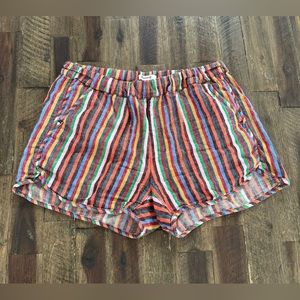Madewell Rainbow Striped Pull-On Shorts Size Small